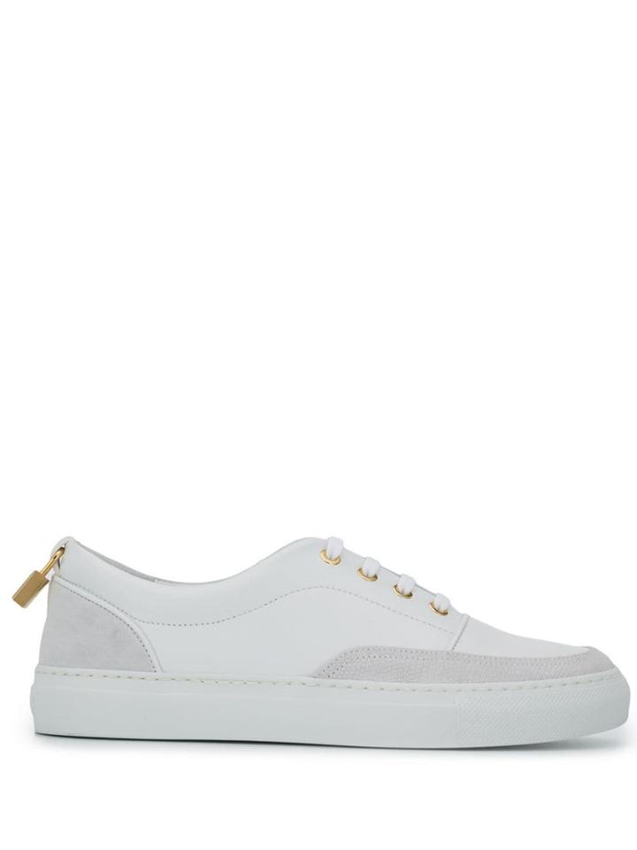 Buscemi Lock Detail Lace-up Sneakers - White