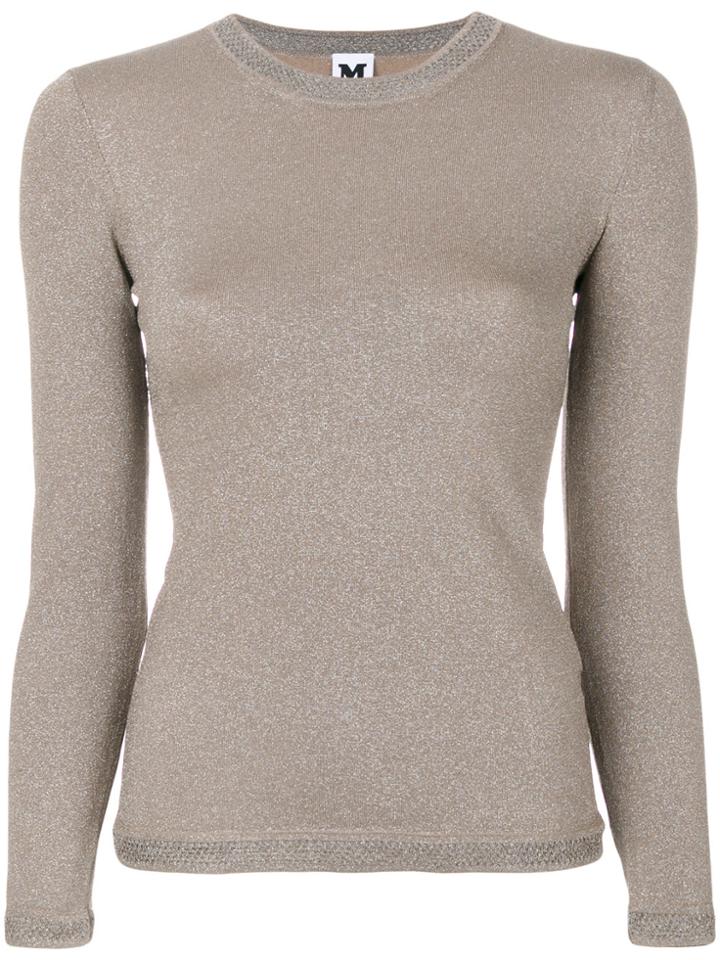 M Missoni Metallic Knitted Top - Nude & Neutrals