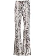 Msgm Snakeskin Print Trousers - Neutrals