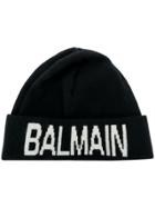 Balmain Logo Beanie - Black