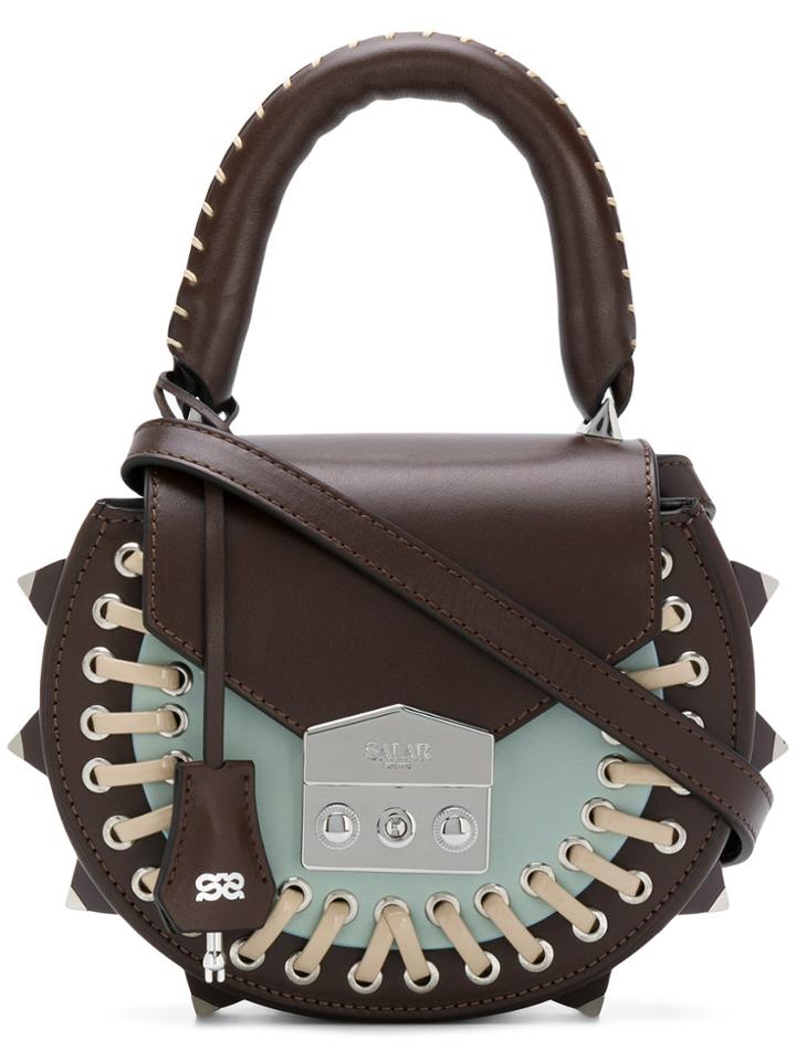 Salar Lace-up Detail Bag - Brown