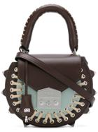Salar Lace-up Detail Bag - Brown