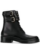 Red Valentino Red V Buckled Ankle Boots - Black