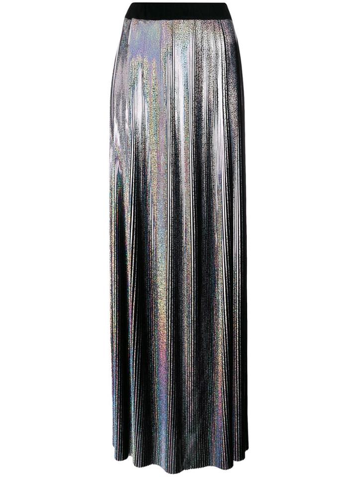 Balmain Long Pleated Skirt - Black