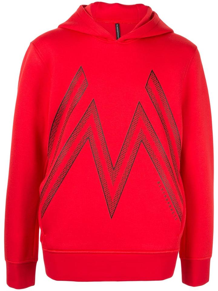 Blackbarrett Logo Print Hoodie - Red