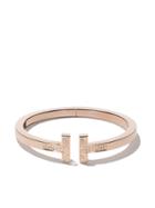 Tiffany & Co 18kt Rose Gold Tiffany T Square Diamond Cuff - Metallic