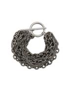 Ann Demeulemeester Multi Chain Bracelet - Silver