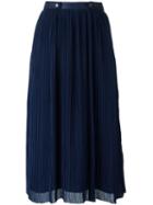 Kenzo Pleated Skirt, Women's, Size: 36, Blue, Polyester
