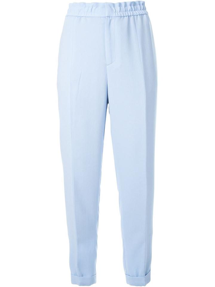Le Ciel Bleu Relax Tapered Pants, Women's, Size: 38, Blue, Rayon/triacetate