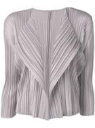 Pleats Please By Issey Miyake Pleated Design Jacket - Grey