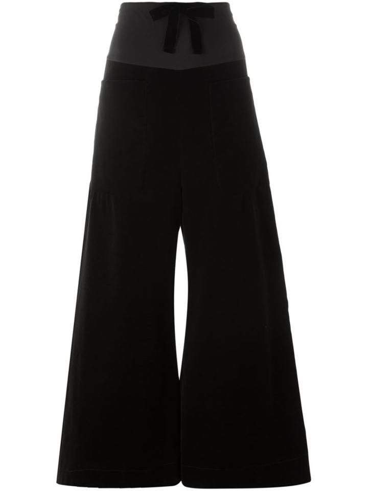 Ter Et Bantine Flared Trousers, Women's, Size: 42, Black, Cotton/linen/flax/silk