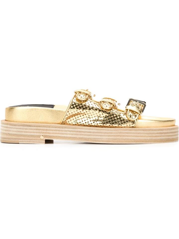 Laurence Dacade Perforated Buckle Sandals