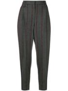 Lorena Antoniazzi Stripes Tapered Trousers - Grey