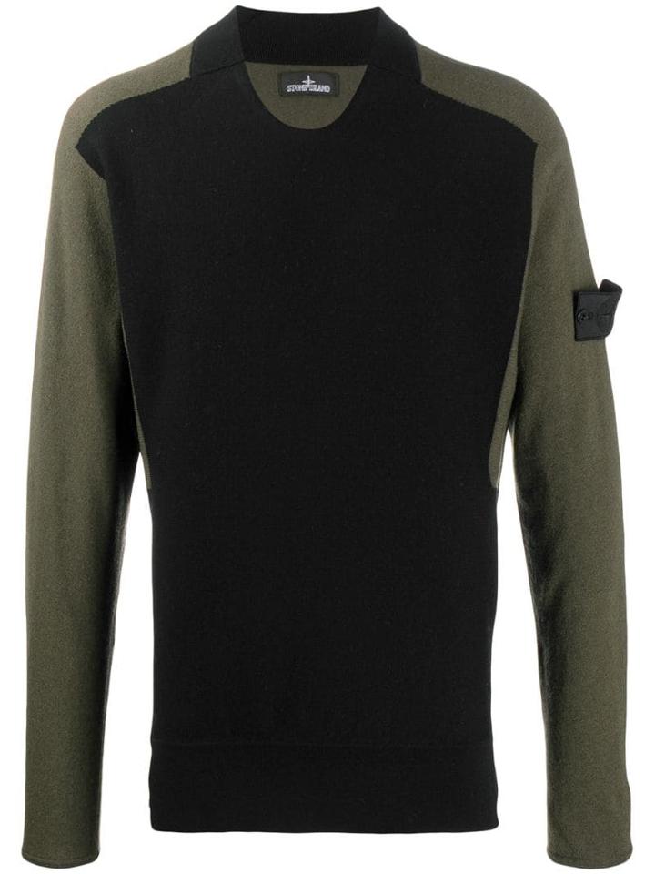 Stone Island Shadow Project Colour-block Jumper - Black