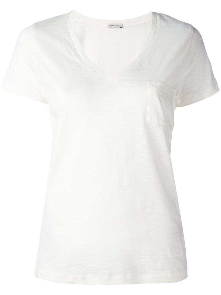 Moncler Classic V-neck T-shirt, Women's, Size: Xs, Nude/neutrals, Cotton