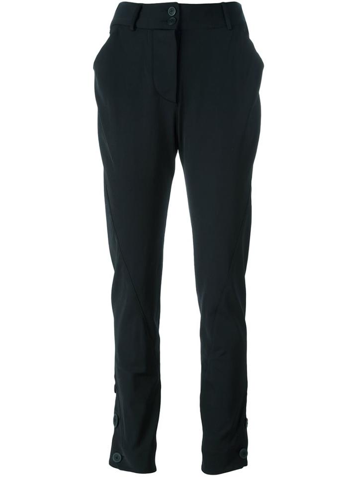 Vivienne Westwood Anglomania Slim-fit Regular Trousers, Women's, Size: 44, Black, Cotton/polyamide/spandex/elastane
