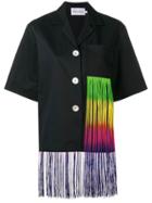 George Keburia Rainbow Fringed Tassel Shirt - Black