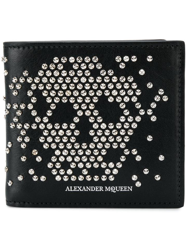 Alexander Mcqueen Studded Billfold Wallet - Black