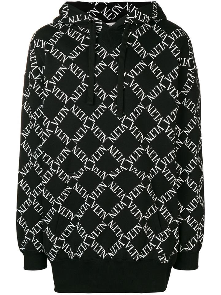 Valentino Valentino Garavani Logo Print Hoodie - Black