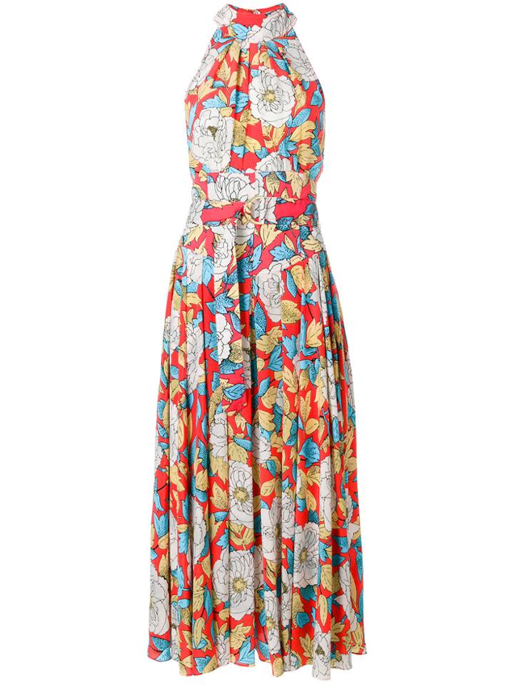 Dvf Diane Von Furstenberg Floral Halterneck Dress - Multicolour