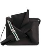 No21 Embellished Abstract Bow Clutch Bag - Black