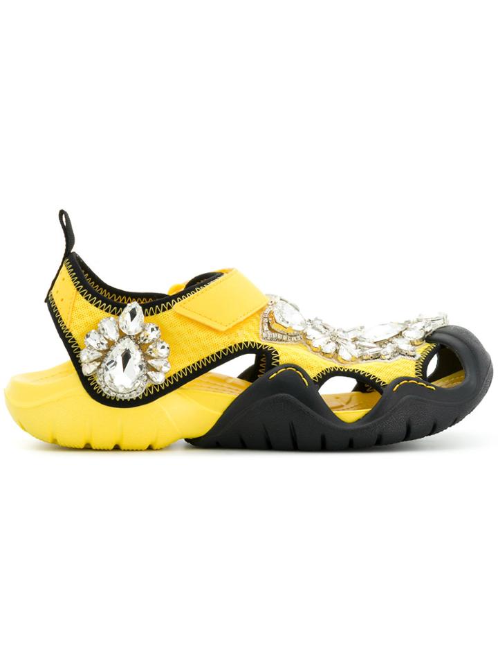 Christopher Kane Crystal Swiftwater Crocs - Yellow & Orange