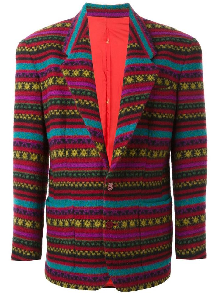 Kenzo Vintage Woven Stripe Blazer