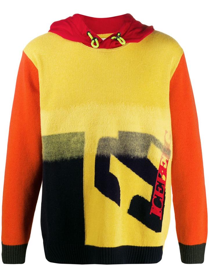 Iceberg Colour Block Jumper - Yellow