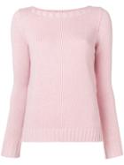Aragona Cashmere Knit Sweater - Pink & Purple