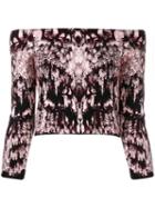 Alexander Mcqueen Off-the-shoulder Knitted Top - Pink