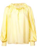 Tsumori Chisato Loose-fit Drawstring Neck Blouse - Yellow