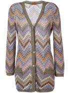 Missoni Vintage Zig Zag Knit Long Cardian, Women's, Size: 44