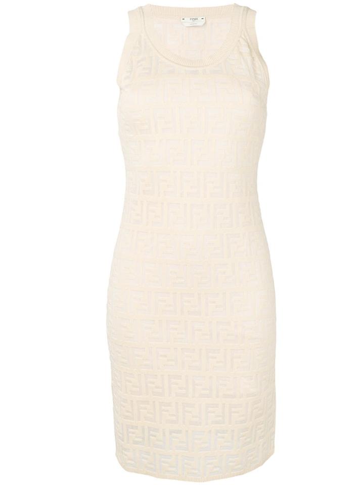 Fendi Monogram Patterned Tank Dress - Neutrals