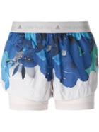 Adidas By Stella Mccartney 'running' Shorts, Women's, Size: Medium, Blue, Polyester