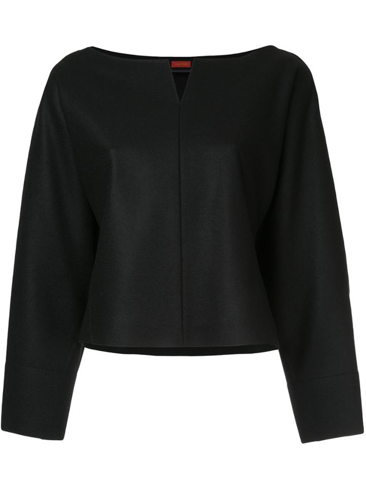 Des Prés Panelled V-neck Jumper - Black