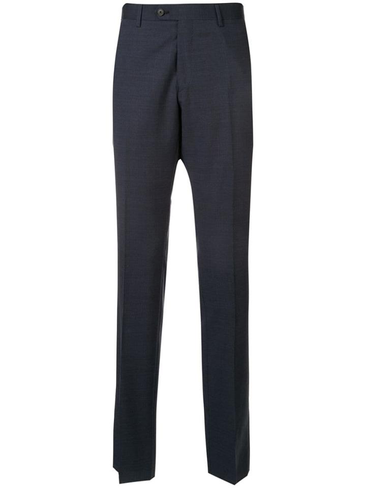 Gieves & Hawkes Checked Trousers - Blue
