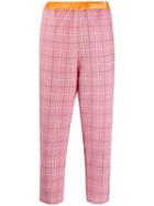 Marni Plaid Cropped Trousers - Red