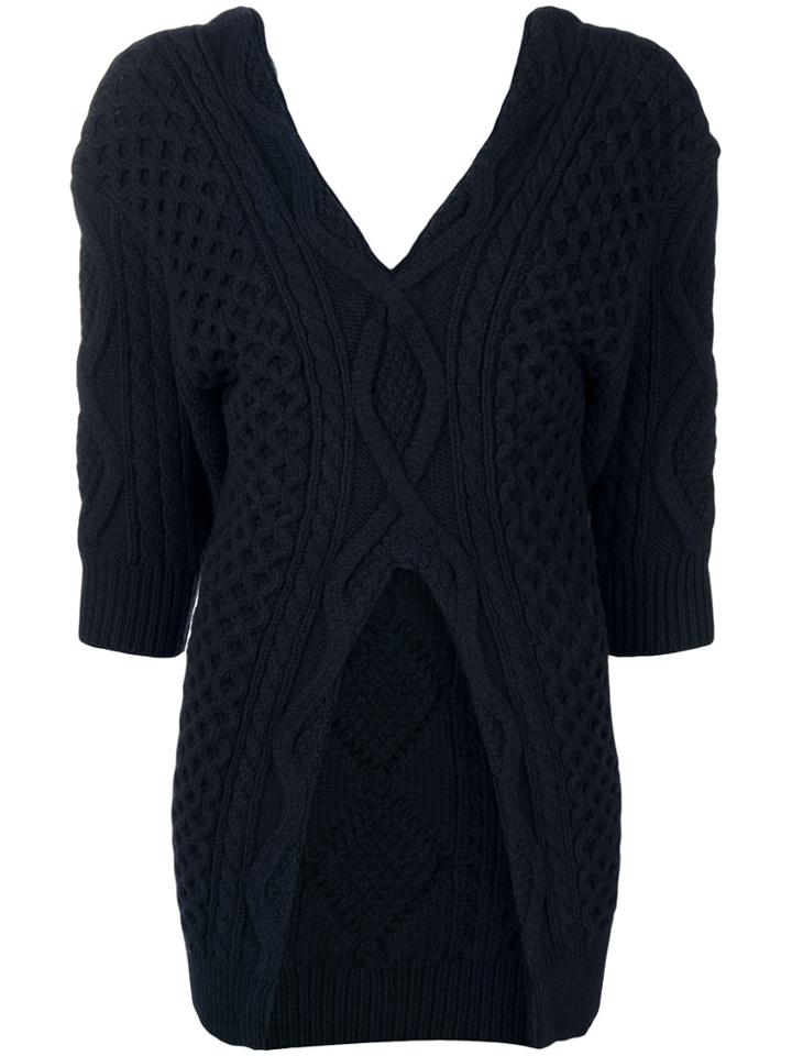 3.1 Phillip Lim Cable Knit Jumper - Blue
