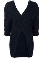 3.1 Phillip Lim Cable Knit Jumper - Blue