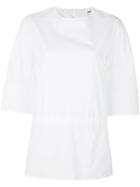 Jil Sander Drawstring Detail Blouse, Women's, Size: 36, White, Cotton