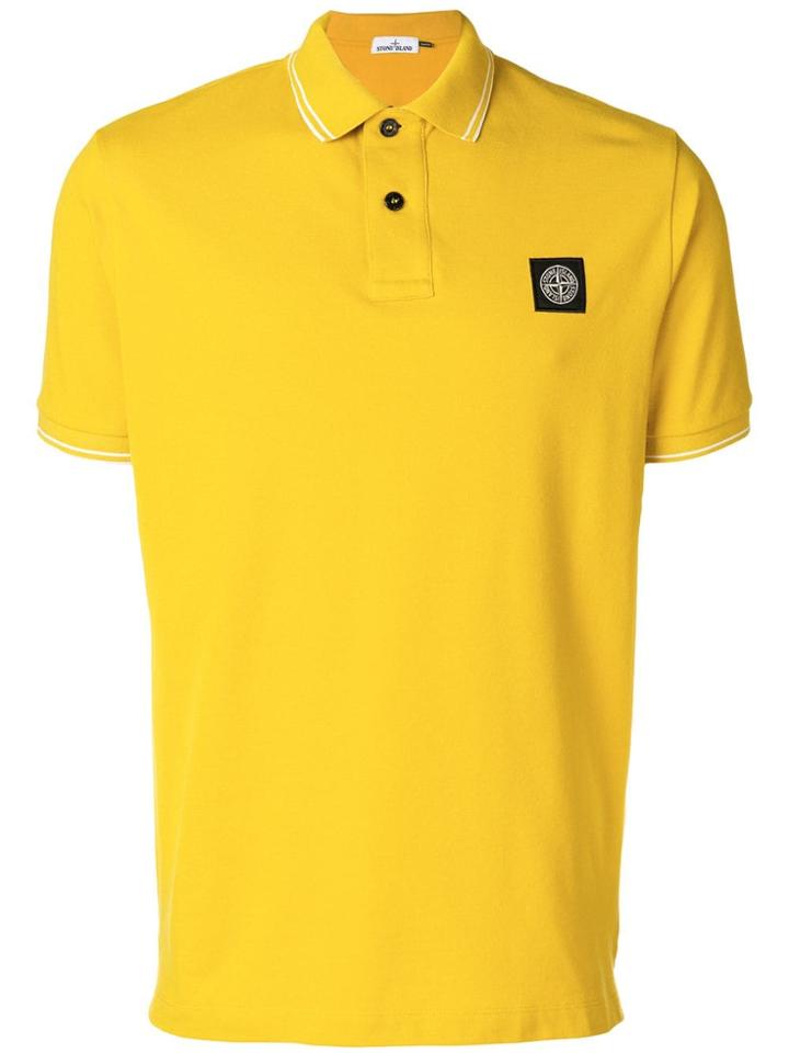 Stone Island Pique Polo Shirt - Yellow