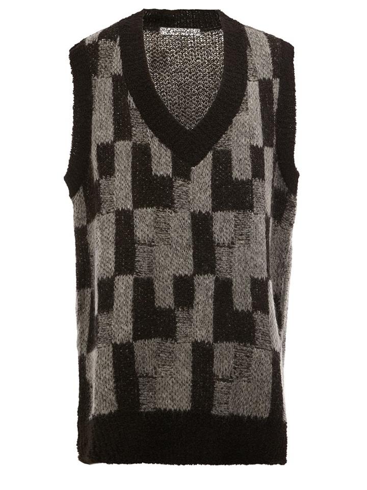 Anrealage Knitted Tunic Vest, Men's, Grey, Acrylic/nylon/polyester/alpaca