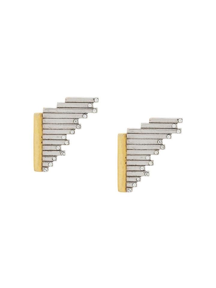 Charlotte Valkeniers Small Flare Stud Earrings - Gold