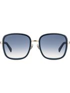 Jimmy Choo Eyewear Oversized Square Shaped Sunglasses - Blue