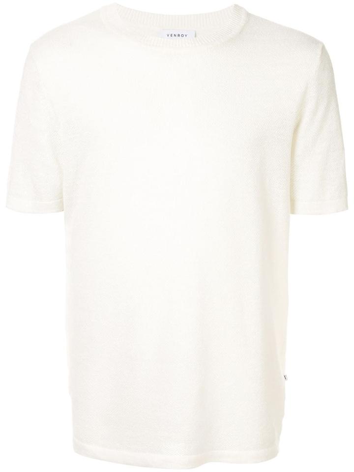 Venroy Knitted T Shirt - White