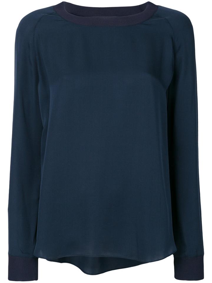 Vince Round Neck Blouse - Blue