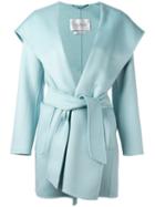 Max Mara Wide Lapel Belted Coat, Women's, Size: 36, Blue, Cashmere