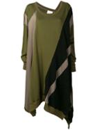 Koché Asymmetric Jumper Dress - Green