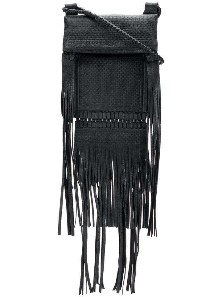 Saint Laurent Large Flat Saharienne Bag - Black