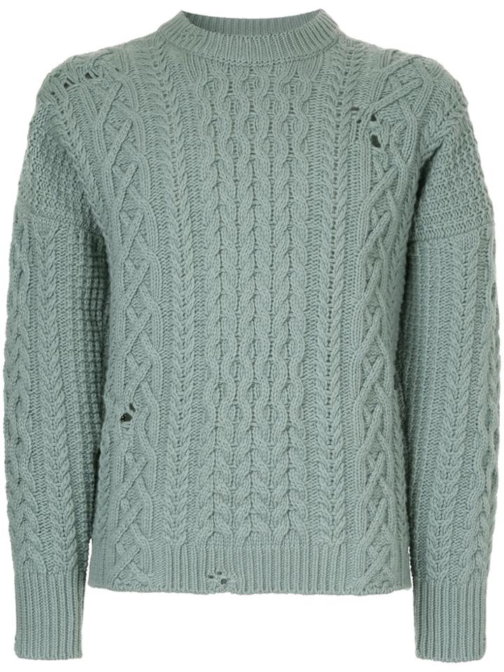 Kent & Curwen Chunky Knit Jumper - Blue